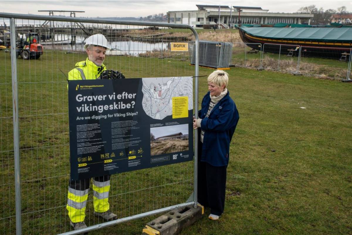 Archeological investigations are being conducted at the Roskilde Viking Ship Museum site ahead of the planned construction of a new exhibition building.