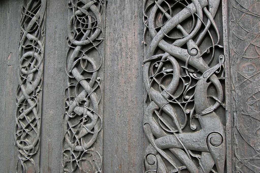 The Urnes style is the final phase of Viking art, named after the north portal of Urnes Stave Church.