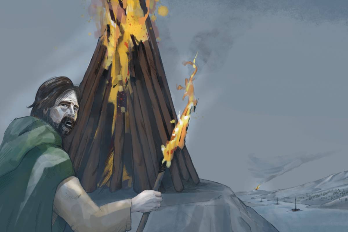 Norway's Viking beacon system used hilltop fires as an early-warning network that alerted communities for rapid defense under local chieftains.
