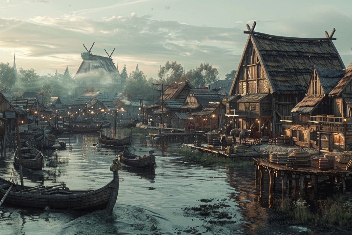 Kaupang, regarded as Norway's first market town, was established around the start of the 9th century, serving as a bustling hub for trade, culture, and exchange during its time.