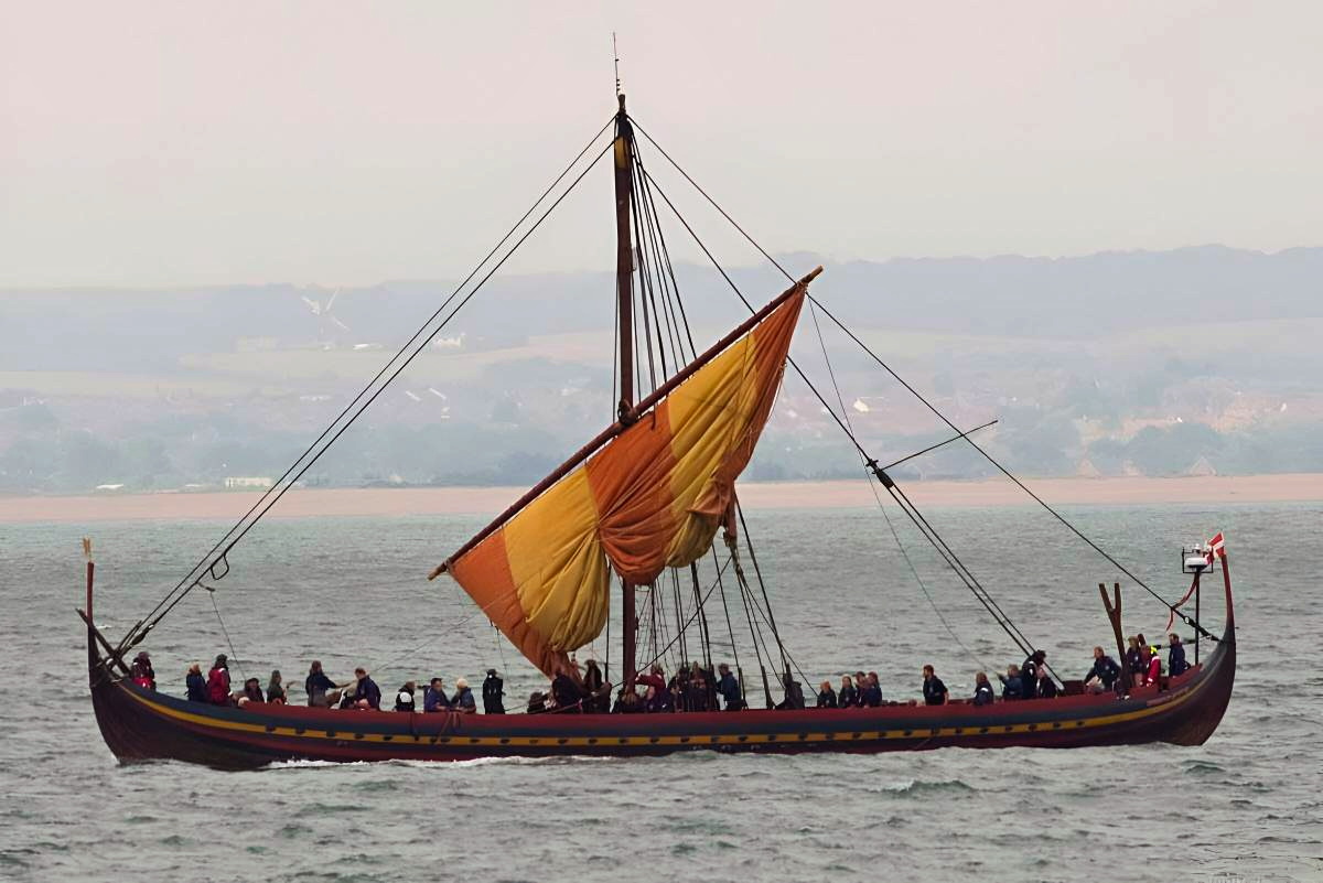 Built in Denmark, the Sea Stallion from Glendalough replicates the size, design, and sailing capabilities of a Viking Skeid ship.