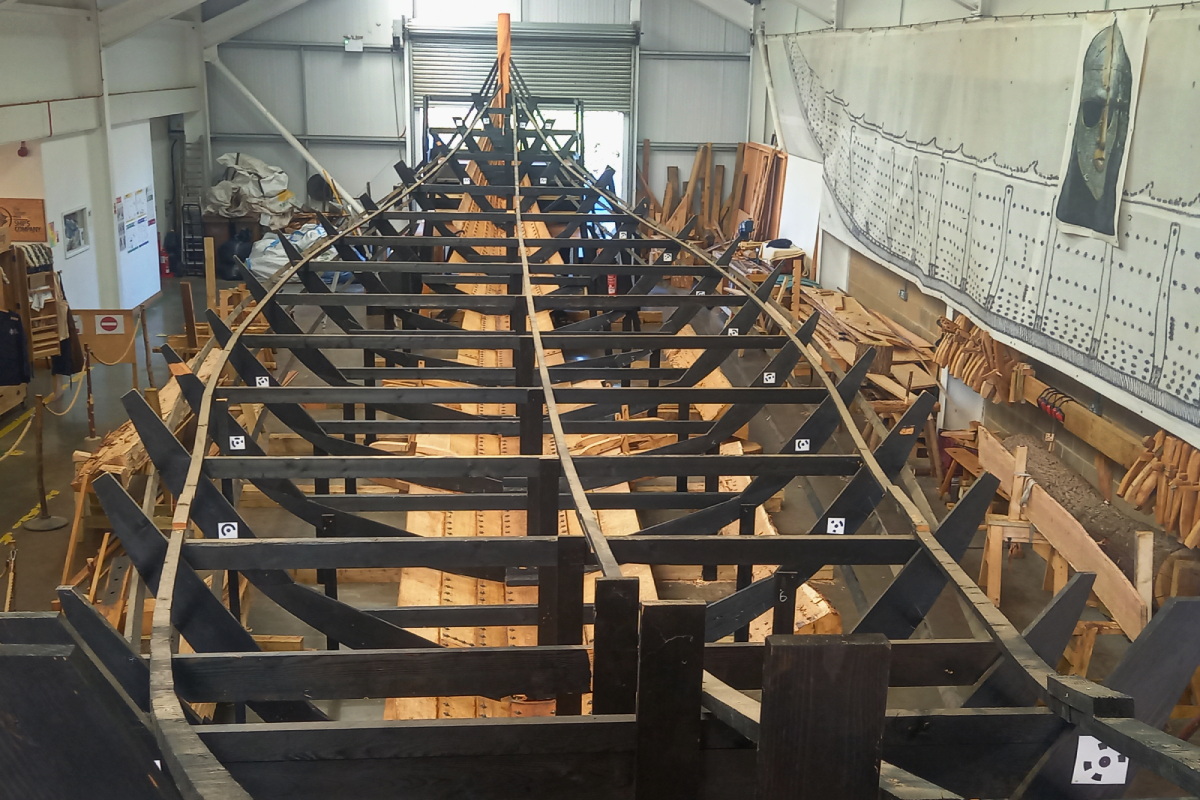 The Sutton Hoo Saxon ship project, spearheaded by master shipwright Tim Kirk, is a remarkable effort to reconstruct the largest Saxon ship ever discovered.