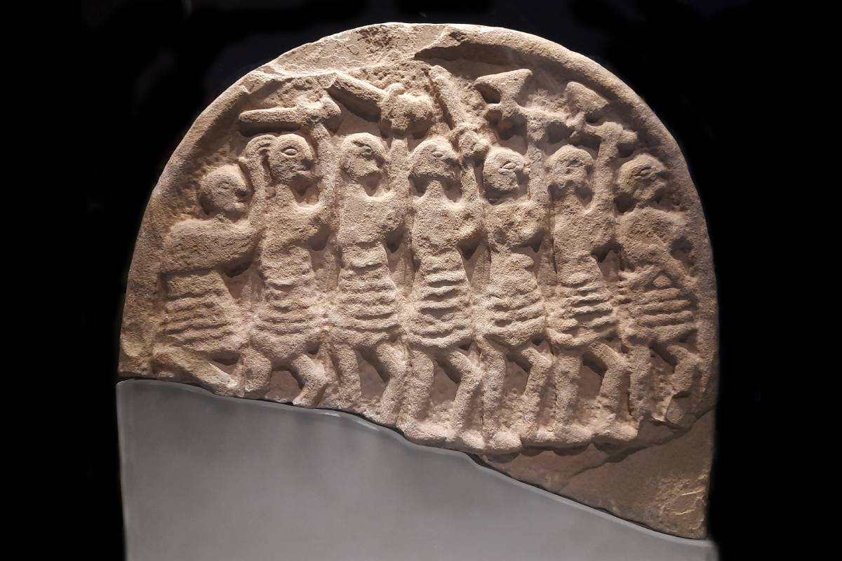 Found at Lindisfarne Priory, this marker is one of the earliest visual records of the Viking Age in England, known as the Viking Domesday Stone.