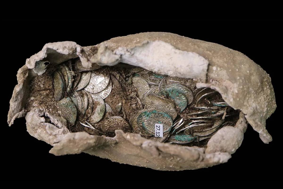Oxford Cotswold Archeology uncovered a hoard of silver coins at the Sizewell C site, representing over 30 mints across England and dating to the early 11th century.