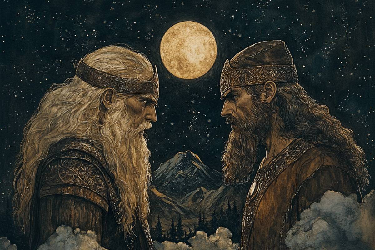 The Æsir–Vanir war was a mythical battle that defined the relationship between two groups of gods. The conflict ended in a peace treaty and a shared pantheon.